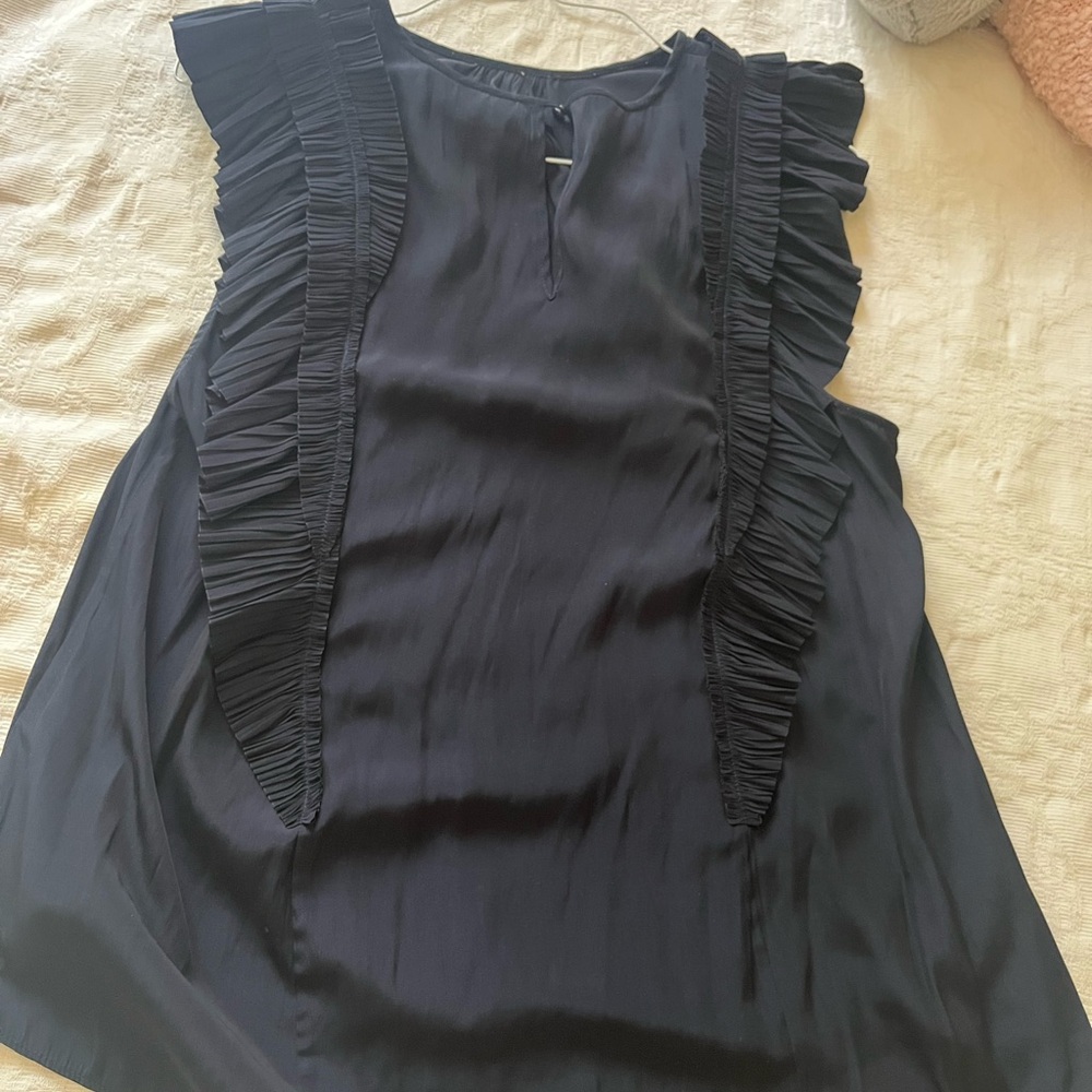 Frame Black Ruffle Sleeveless Top - Picture 5 of 5